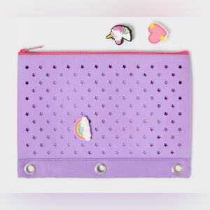 Purple Starry Kids Pencil Pouch